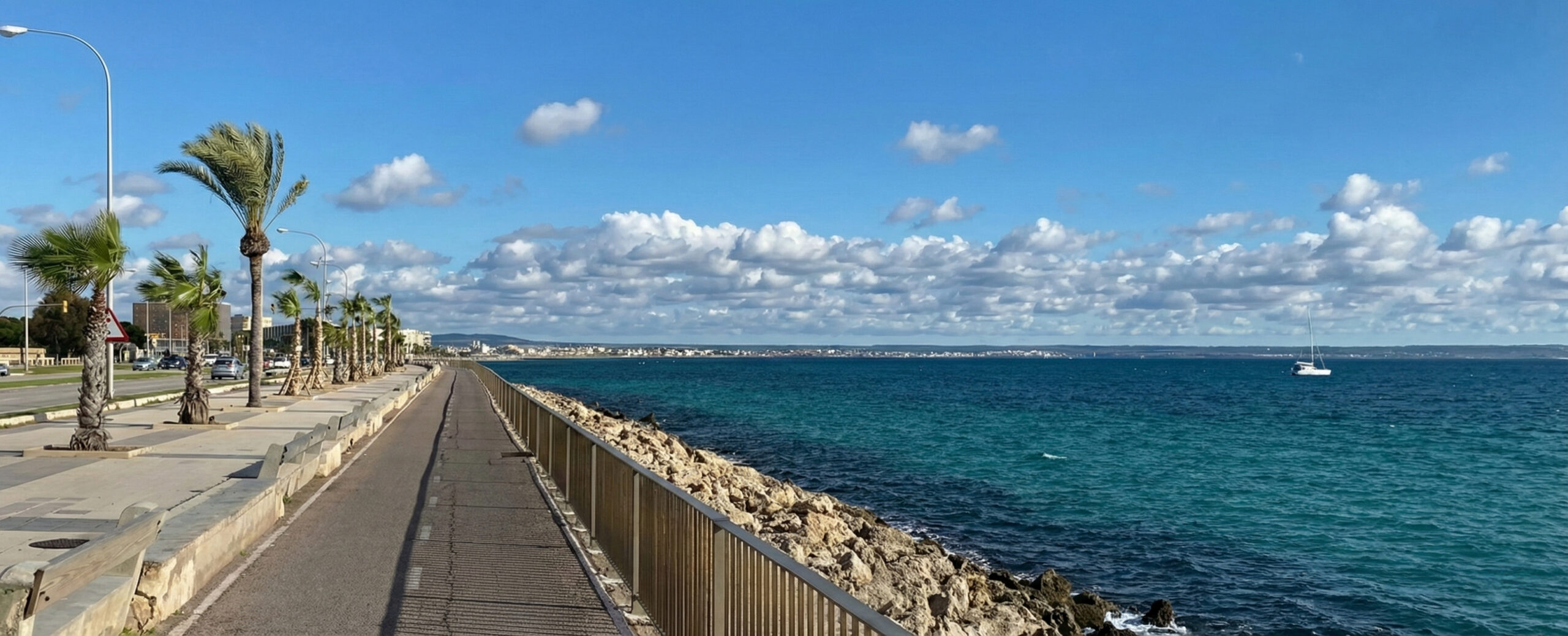 Mallorca Cycling path next to Basílica de Santa María header